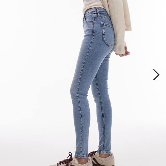 Topshop Jamie High Rise Skinny Jeans – Bleach Wash – Size W28L32 - Picture 2 of 3